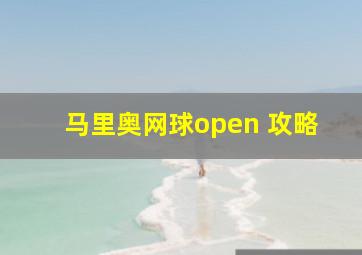 马里奥网球open 攻略